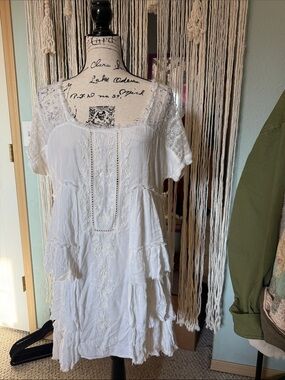 Free people white tiered dress